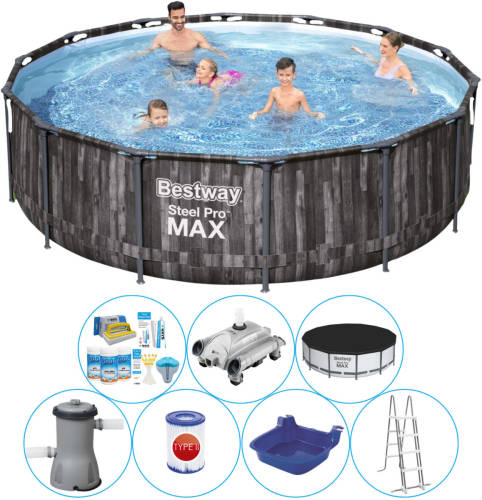 Bestway Steel Pro Max Wood 427x107 Cm - Zwembad Combinatie Set