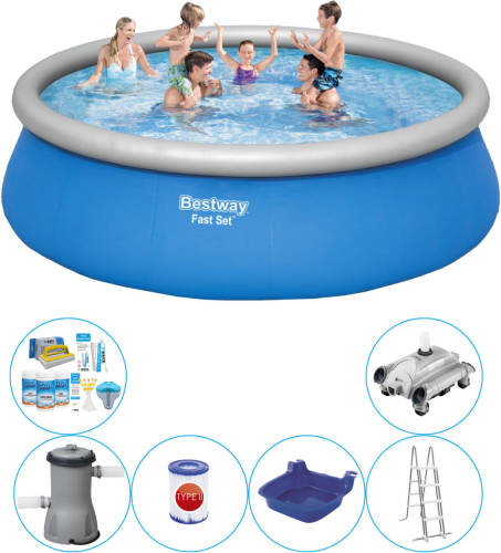 Bestway Fast Set Rond 457x84 Cm - 7-delig - Zwembad Inclusief Accessoires