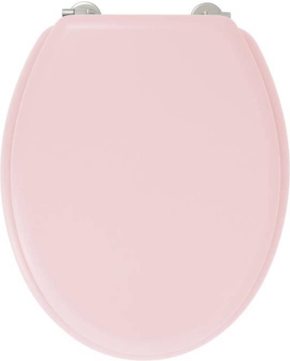 Cstore Gelco Design Toiletzitting Dolce - Roestvrij Stalen Scharnieren - Gegoten Hout - Rose Crystal