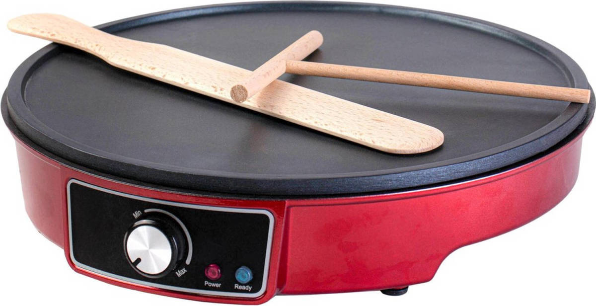 Gadgy Crêpe Maker- Regelbare Thermostaat - Pannenkoekenmaker - 1000w - Spatel En Deegverdeler - Ø 30 Cm