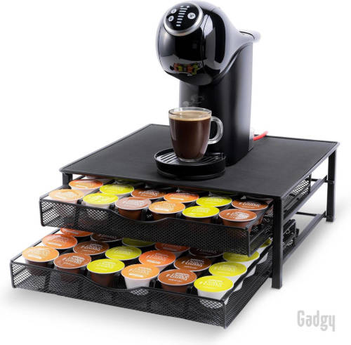 Gadgy Capsulehouder Met 2 Lades Voor 72 Dolce Gusto Cups - Koffiecups Houder - Antislip & Trilling Dempend