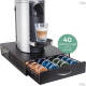 Gadgy Capsulehouder Voor 40 Vertuo Cups - Koffiecups Houder Met Lade - Zwart - Rvs