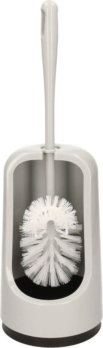 Shoppartners Wc-borstel/toiletborstel Met Randreiniger En Houder Licht Grijs 41 Cm Van Kunststof - Toiletborstels