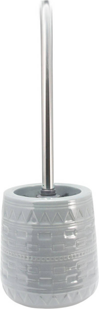 Shoppartners Wc/toiletborstel Rvs 42 Cm Met Keramiek Toiletborstelhouder Grijs - Toiletborstels