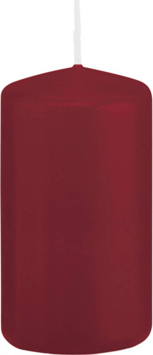 Shoppartners 1x Kaarsen Bordeauxrood 6 X 12 Cm 40 Branduren Sfeerkaarsen - Stompkaarsen