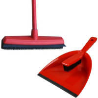 Shoppartners Anti-allergie Schoonmaak Set Inclusief Telescoopsteel Bezem 135 Cm En Stoffer En Blik Van Rubber - Statisch