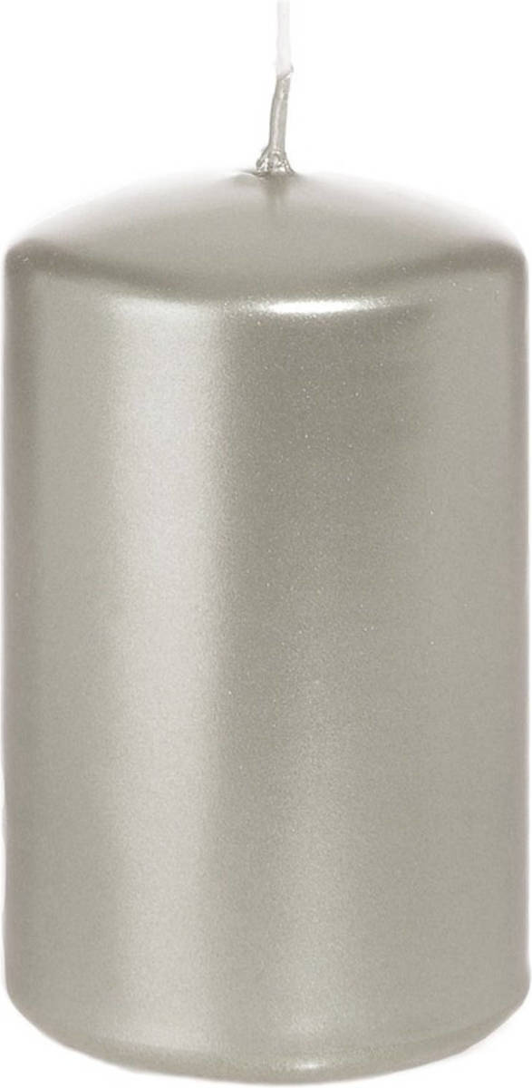 Shoppartners 1x Kaarsen Zilver 5 X 8 Cm 18 Branduren Sfeerkaarsen - Stompkaarsen