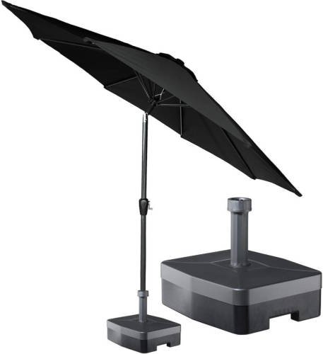 Kopu ® Ronde Stokparasol 300 Cm Calma Met Voet - Black