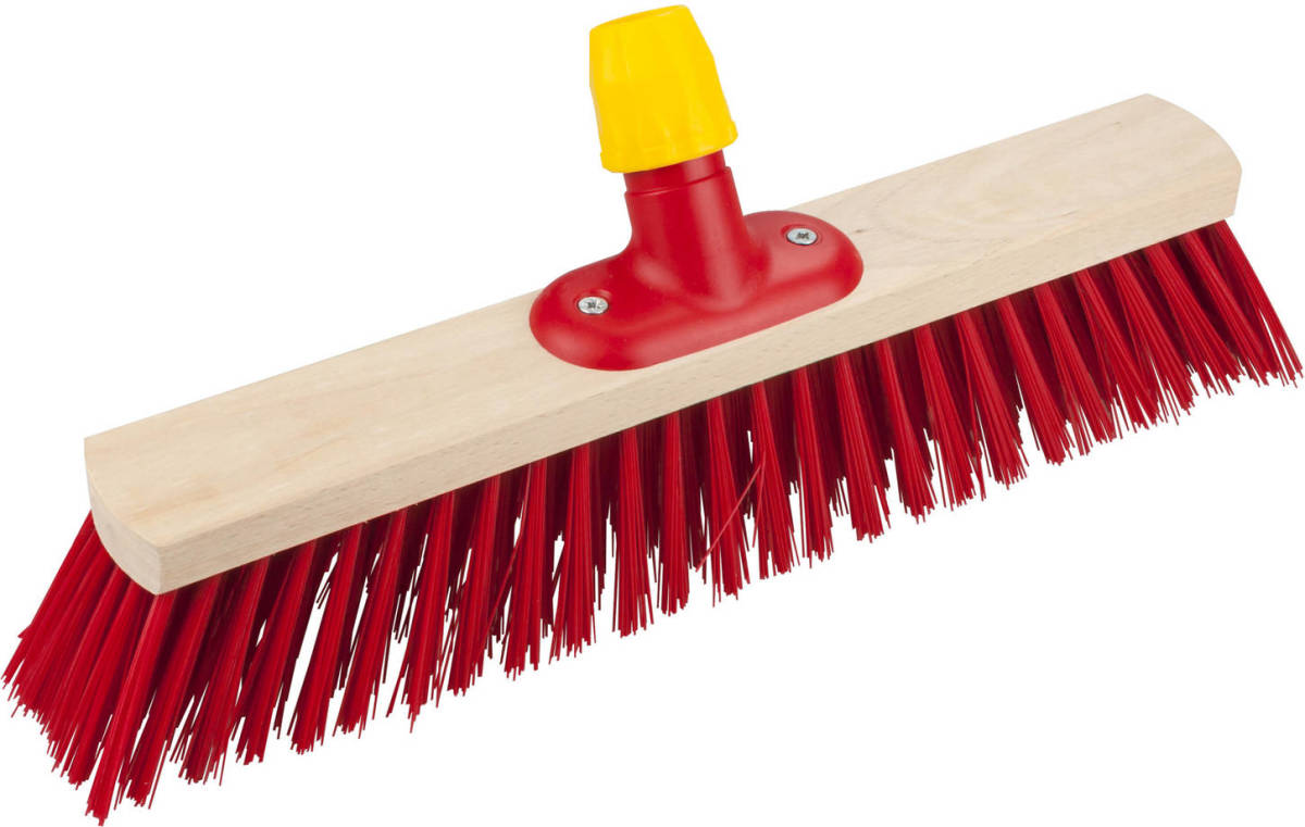 Shoppartners Houten Harde Straatbezem/buitenbezem Elaston Rood 40 Cm - Bezem