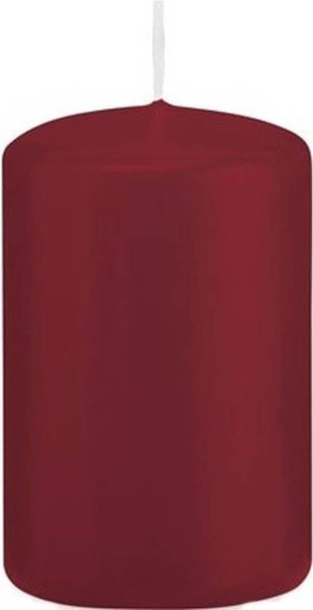 Shoppartners 1x Kaarsen Bordeauxrood 5 X 8 Cm 18 Branduren Sfeerkaarsen - Stompkaarsen