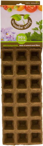 Shoppartners Houtvezel Kweekpotjes/stekpotjes 1x Tray Met 90 Vakjes 5 X 5 Cm - Stekpotjes