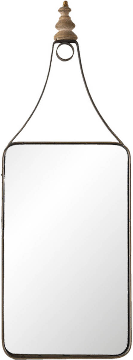 Clayre & Eef Staande Spiegel 18*1*52 Cm Bruin Ijzer / Glas Passpiegel