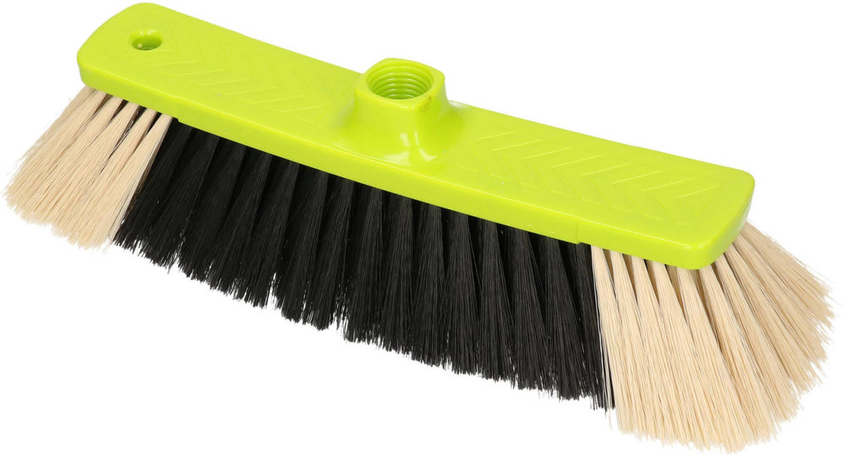 Shoppartners Kunststof Zachte Bezemkop Groen/zwart Voor Binnen - Bezem