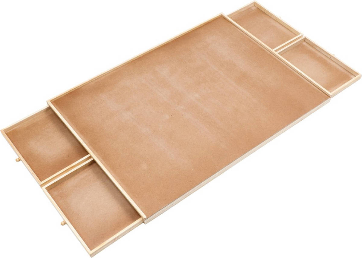 DealDonkey Puzzelplaat Met Lades - Gemakkelijk Je Puzzel Opruimen - 76x57 Cm