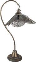 Clayre & Eef Tafellamp 38*31*72 Cm E27 Goudkleurig Metaal Bureaulamp
