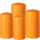 Shoppartners 4x Stuks Oranje Stompkaarsen 8-10-12-15 Cm - Stompkaarsen