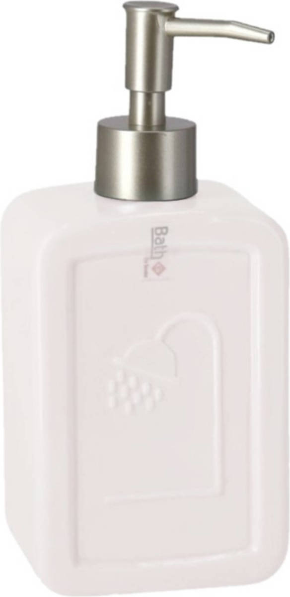 Shoppartners Zeeppompje/zeepdispenser Wit Keramiek 18 Cm - Zeeppompjes