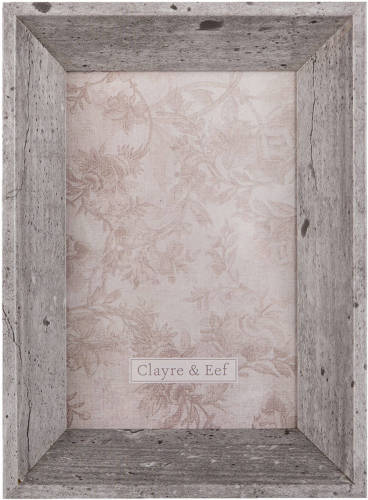 Clayre & Eef Grijze Fotolijst 16*2*21 Cm / 13*18 Cm 2f0796m