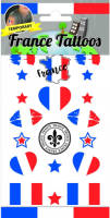 Yourstockshop Funny Products Neptattoos Frankrijk Papier Rood/wit 12 Stuks