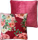 Dutch Decor Minou - Sierkussen Velvet Red Plum 45x45 Cm - Roze - Rood