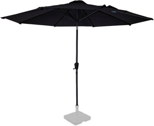 VONROC Parasol Recanati Ø300cm - Stokparasol Kantelbaar - Upf 50+ Doek - Antraciet/zwart