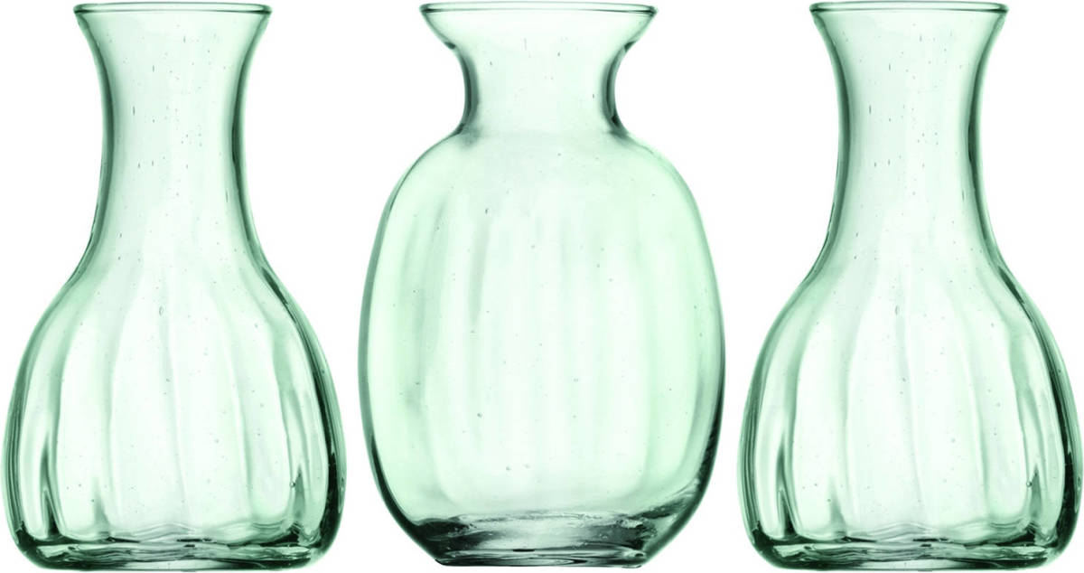 Vepa Bins L.s.a. Vazen Mia 7,5 X 11 Cm Gerecycled Glas Groen 3-delig