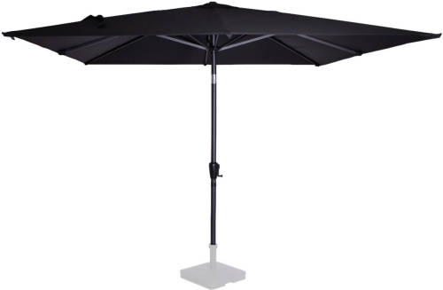 VONROC Parasol Rosolina 280x280cm - Stokparasol Kantelbaar - Upf 50+ Doek - Antraciet/zwart