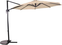 Lesliliving Zweefparasol Libra Ecru Ø300 Cm - Inclusief Kruisvoet & Hoes