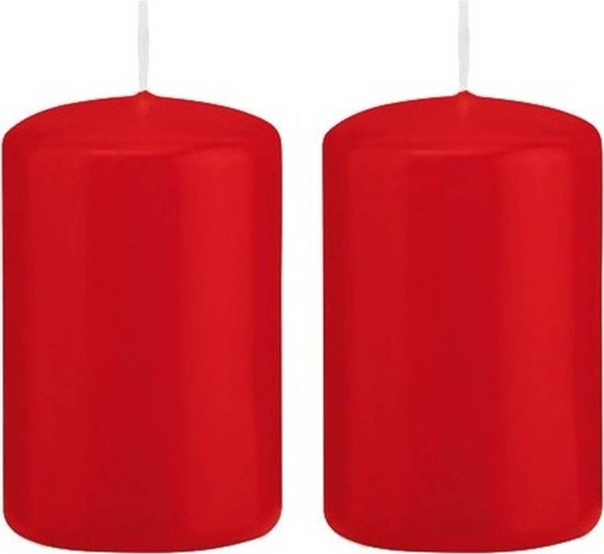 Shoppartners 2x Kaarsen Rood 5 X 8 Cm 18 Branduren Sfeerkaarsen - Stompkaarsen