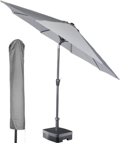 Kopu ® Ronde Stokparasol 300 Cm Calma Met Hoes - Light Grey