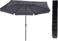 Outdoor Living Parasol Gemini Grijs Ø300 Cm Met Handig Opdraaisysteem En Inclusief Kinzo Opberghoes