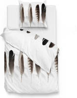 Lion Beddenshop Zo!home Dominic Flanel Dekbedovertrek - 1-persoons (140x200/220 Cm + 1 Sloop) - Flanel - Natural