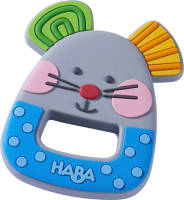 Haba Bijtring Kleine Muis Junior 7,5 X 5,5 Cm Grijs/blauw
