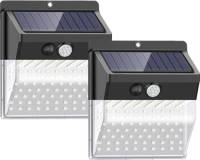 DealDonkey Fedec Solar Buitenlamp Met Bewegingssensor - 2 Stuks - Zwart