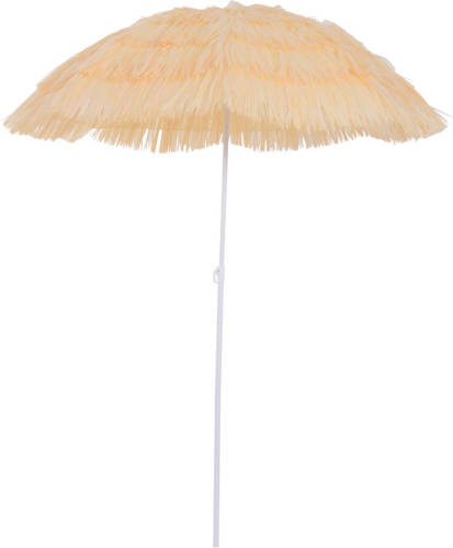 GardenGoodz Luxe Strand Parasol - Knikbaar - Zonnescherm - Strandparasol - Uv Werend - Ø160 Cm - Hawaiiaanse Parasol