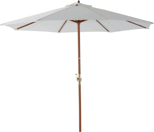 GardenGoodz Parasol - Zonnescherm - Met Handslinger - Achthoekig - Bamboe - 270 Cm - Creme - Bamboe