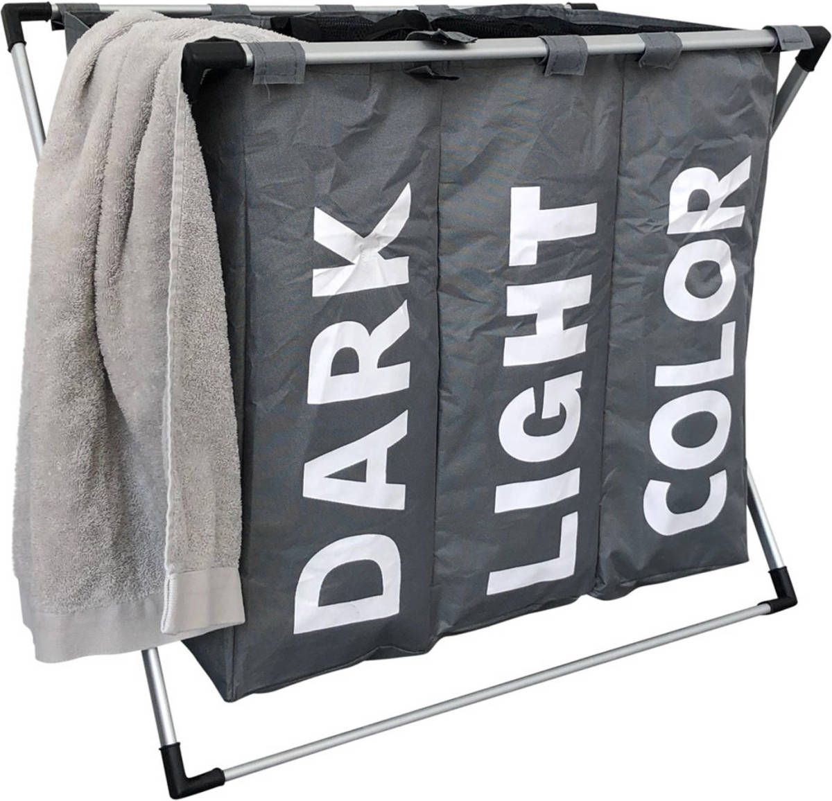 iBuy24 Was Organizer / Wasmand Met 3 Vakken - Donkergrijs