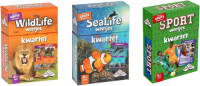 Identity Games Spellenbundel - Kwartet - 3 Stuks - Wildlife Kwartet & Sealife Kwartet & Sport Weetjes Kwartet