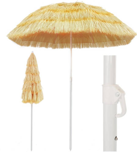 VidaXL Strandparasol Hawaï Stijl 180 Cm Naturel