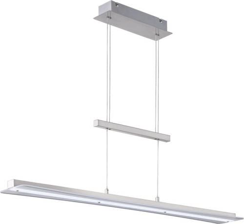 BES LED Led Hanglamp - Hangverlichting - Trion Posan - 18w - Aanpasbare Kleur - Dimbaar - Rechthoek - Mat Nikkel - Aluminium