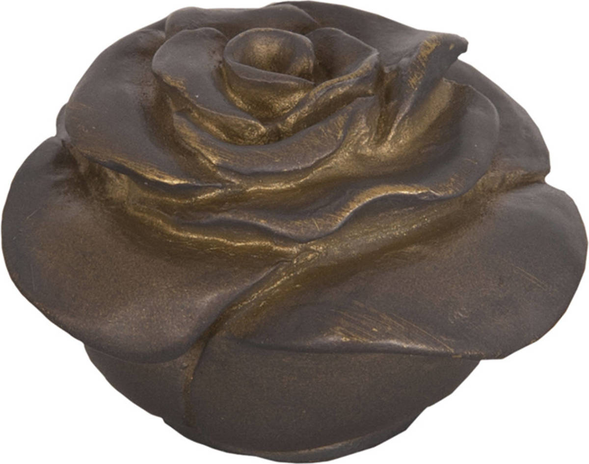 Clayre & Eef Lumilamp Knop Voor Lampenkap Roos Ø 4*3 Cm Bruin Kunststof
