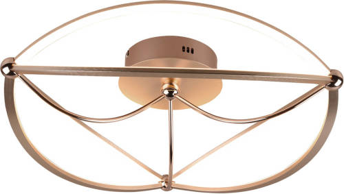 BES LED Led Plafondlamp - Plafondverlichting - Trion Charis - 42w - Warm Wit 3000k - Dimbaar - Rond - Mat Goud - Aluminium