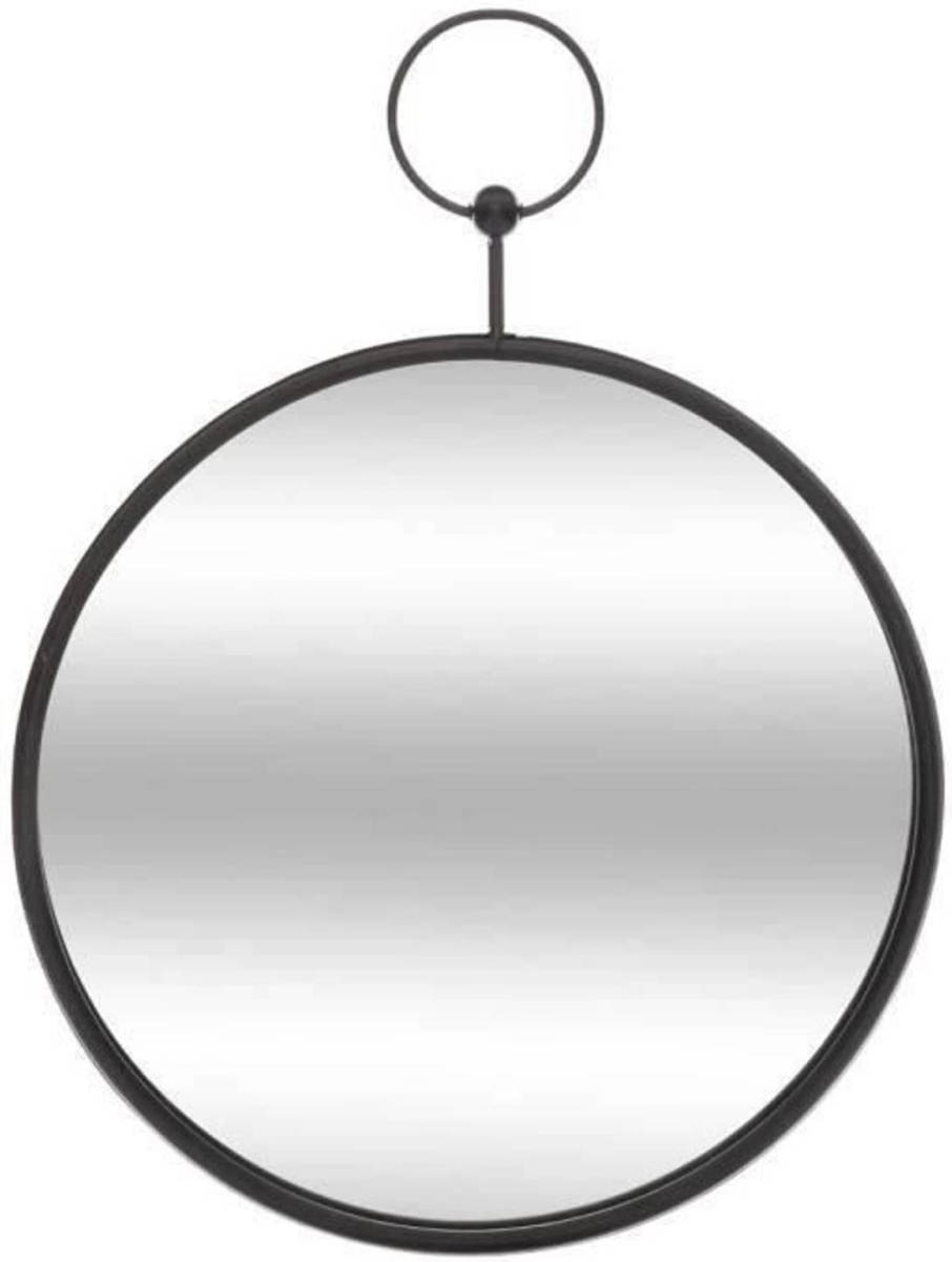 Cstore Gousset Wandspiegel In Metaal En Glas - Ø 30 X Dikte 1,7 Cm - Zwart