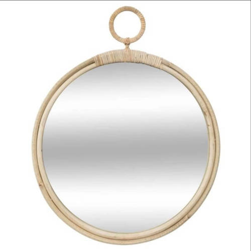 Parya Atmosphera Ronde Rotan Spiegel - Ø 38 Cm