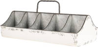 Clayre & Eef Vakkenbak (10 Vakken) 50*26*23 Cm Wit Ijzer Opbergbakjes