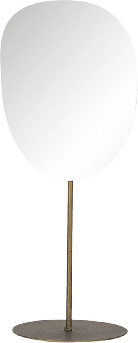 Clayre & Eef Staande Spiegel 15*13*36 Cm Grijs Ijzer / Glas Tafel