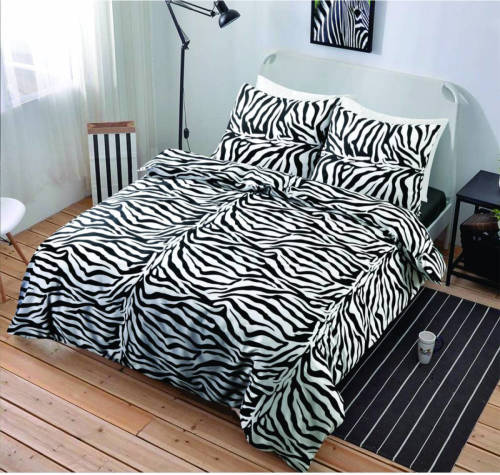 Shopsahopsa Dekbedovertrek Zebra Maat: Lits-jumeaux (240 X 220 Cm + 2 Kussenslopen)