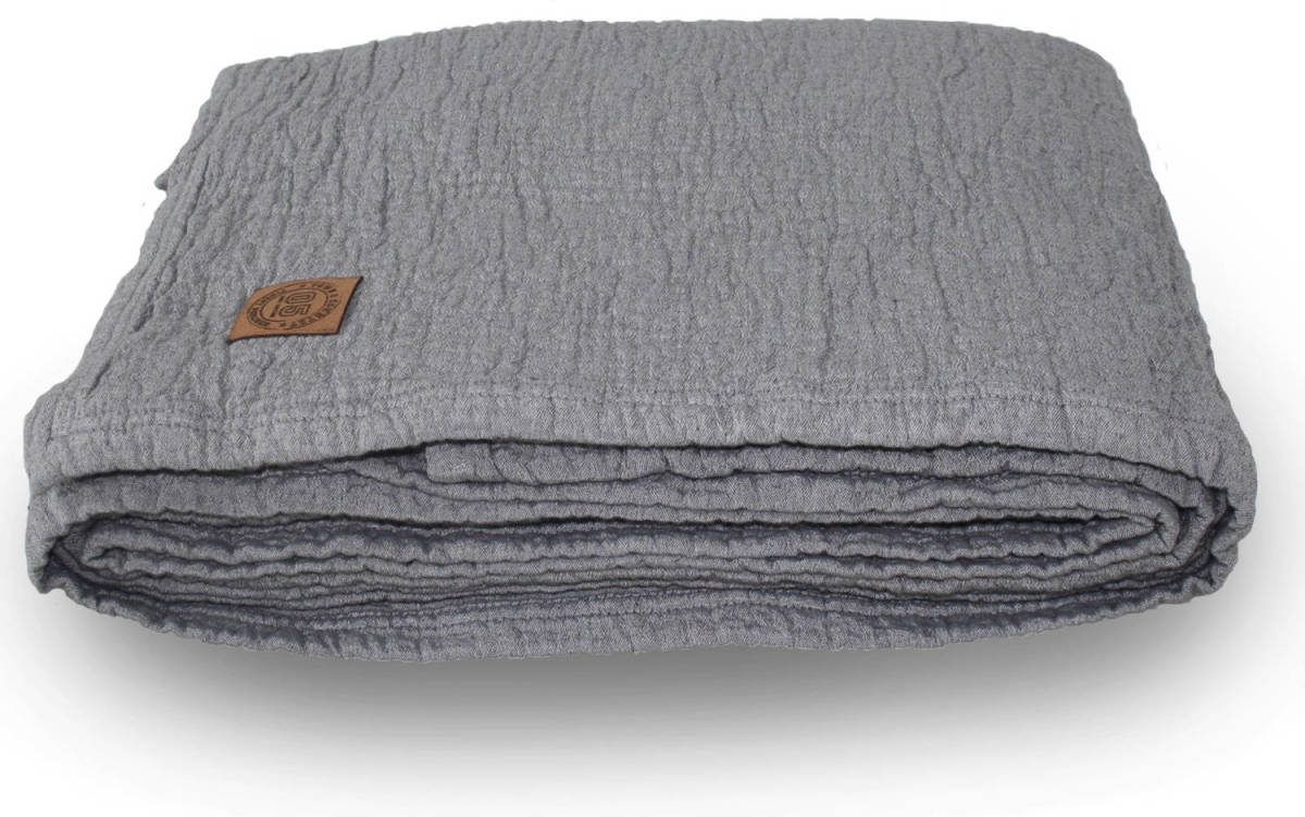 Town & Country Bedsprei Denver Stonewash grijs 1 persoons bedsprei 180 x 260 cm