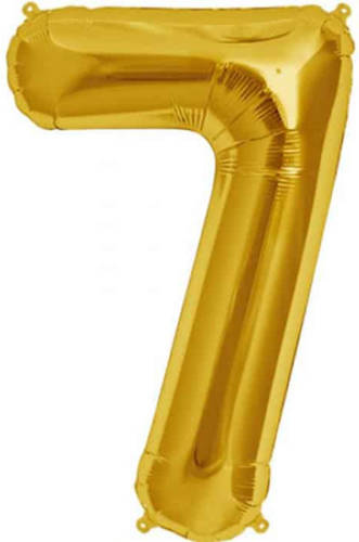 Yourstockshop Cijfer 7 Goud Helium 86cm