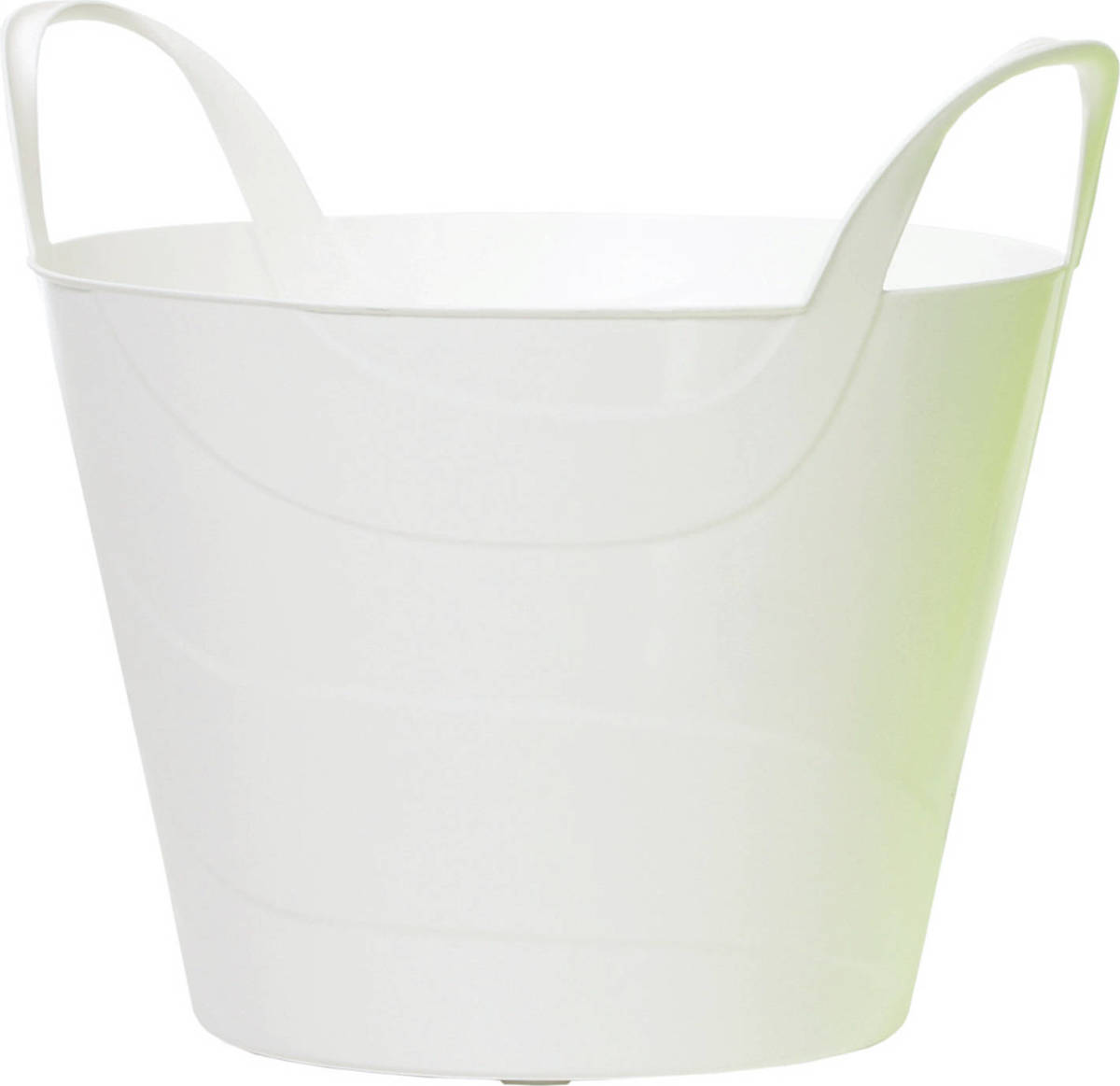 Shoppartners 1x Stuks Kunststof Flexibele Emmers/wasmanden/kuipen Wit 30 Liter - Wasmanden